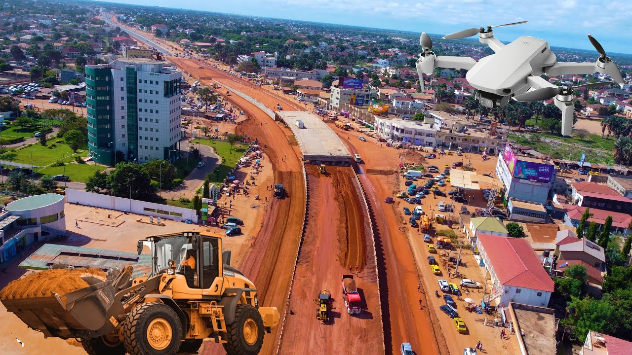 THE OIC ROAD PROJECT FROM A BIRD EYE VIEW IN THE GAMBIA