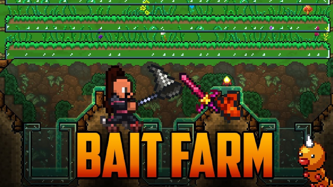 Terraria - Bait Farm for Worms and Grasshoppers