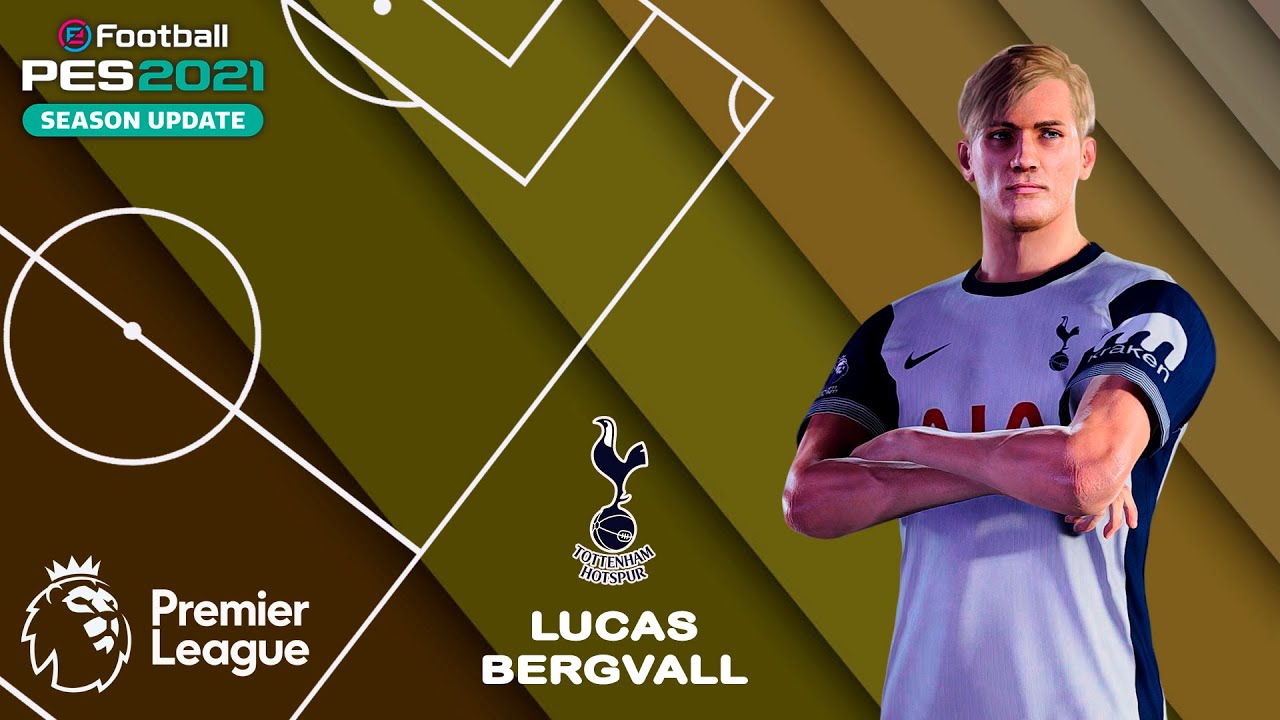 L. BERGVALL face+stats (Tottenham Hotspur) How to create in PES 2021