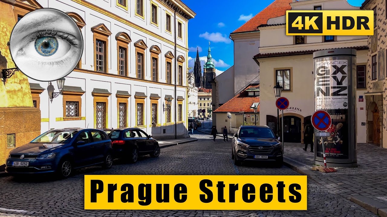 Prague walking tour: from Prague Castle to Lesser Town, Nerudova street 🇨🇿 Czech Republic 4k HDR