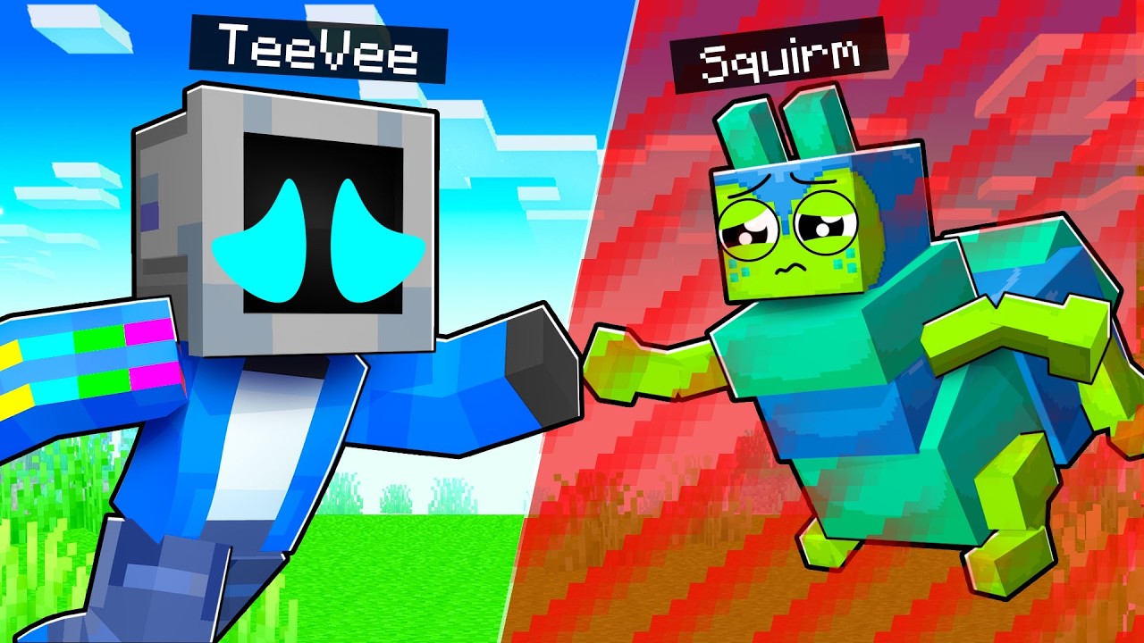 Locked on ONE BLOCK with SQUIRM in Minecraft!
