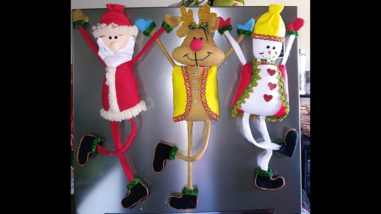Imanes Navideños Para el Refrigerador + Moldes Gratis