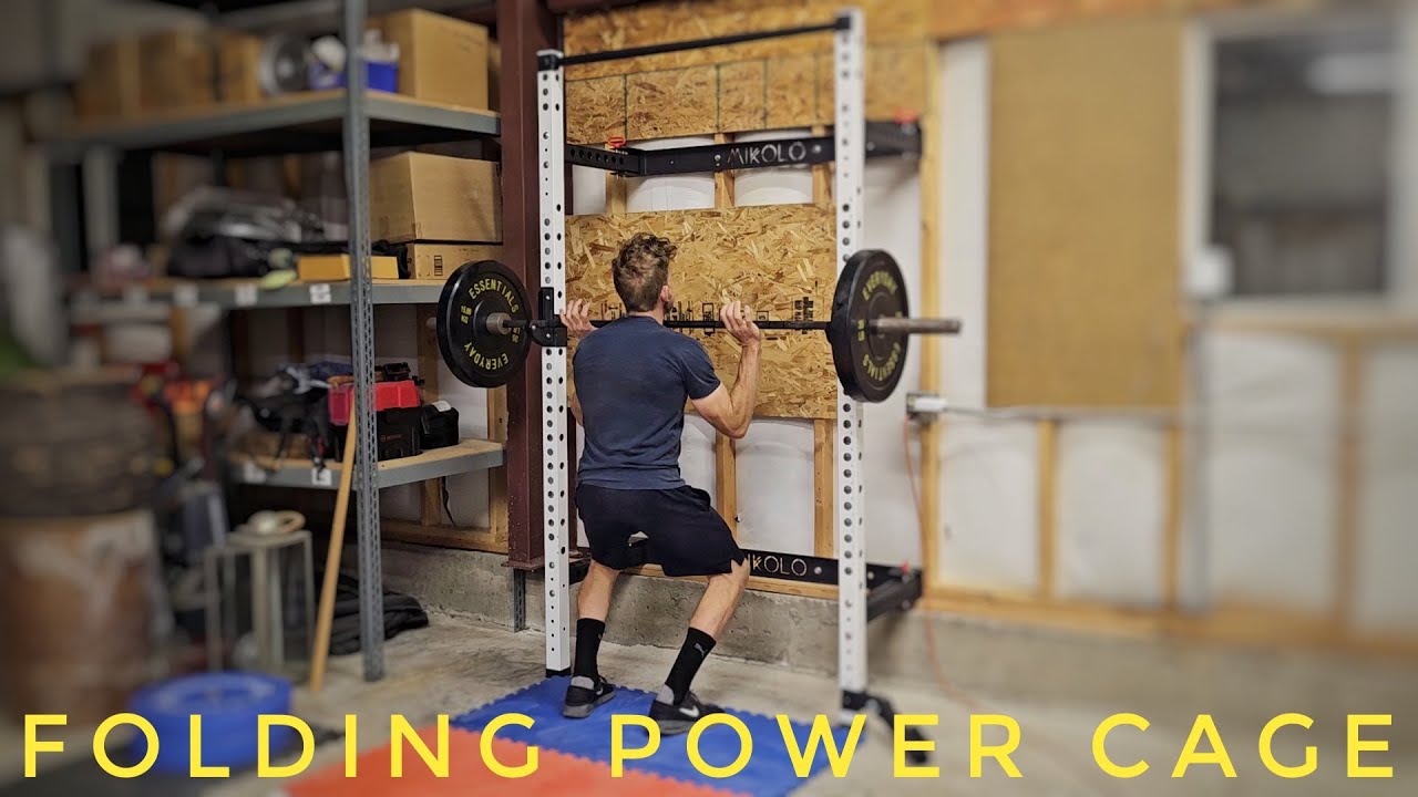 A Home Gym MUST HAVE - Folding Power Cage Squat Rack!