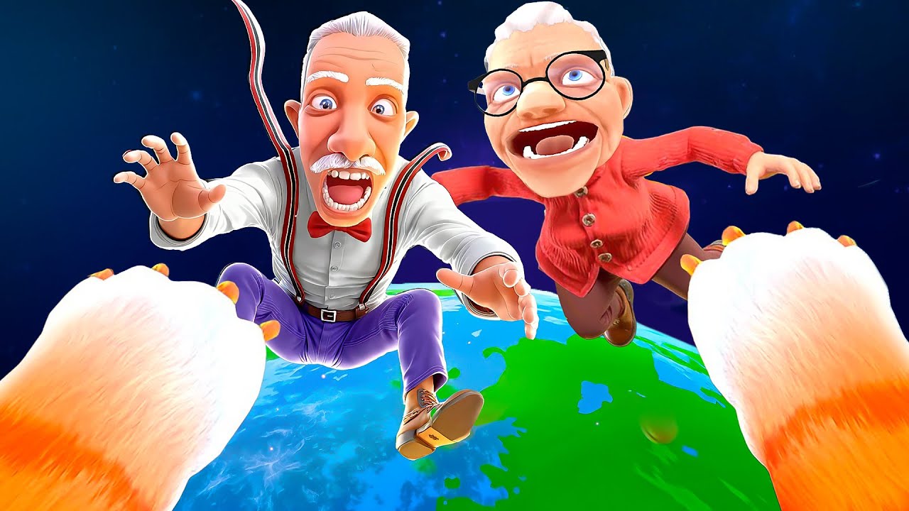 Dropping Granny & Grandpa From MAX HIGHT - I Am Cat VR