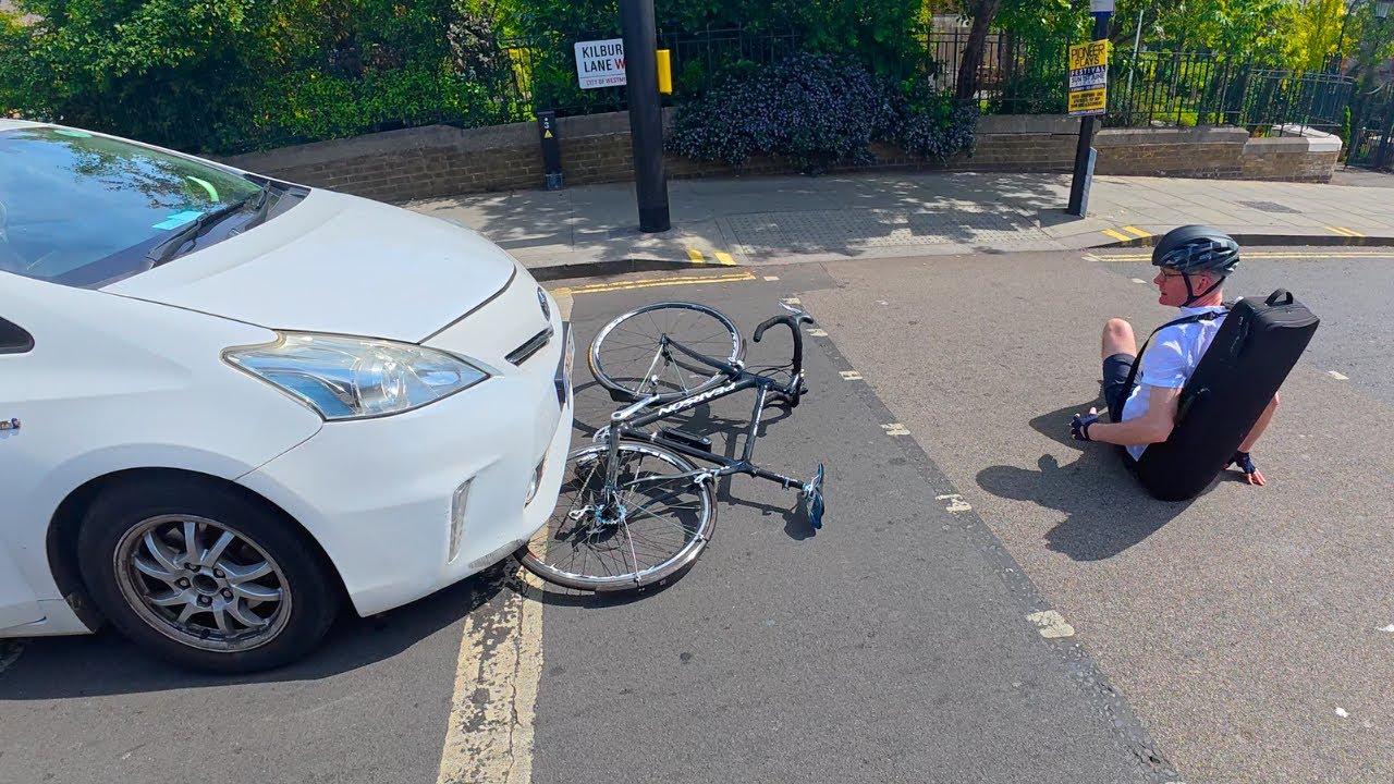 CYCLIST HIT BY CAR! Just Another Day Delivering In London - Rider POV