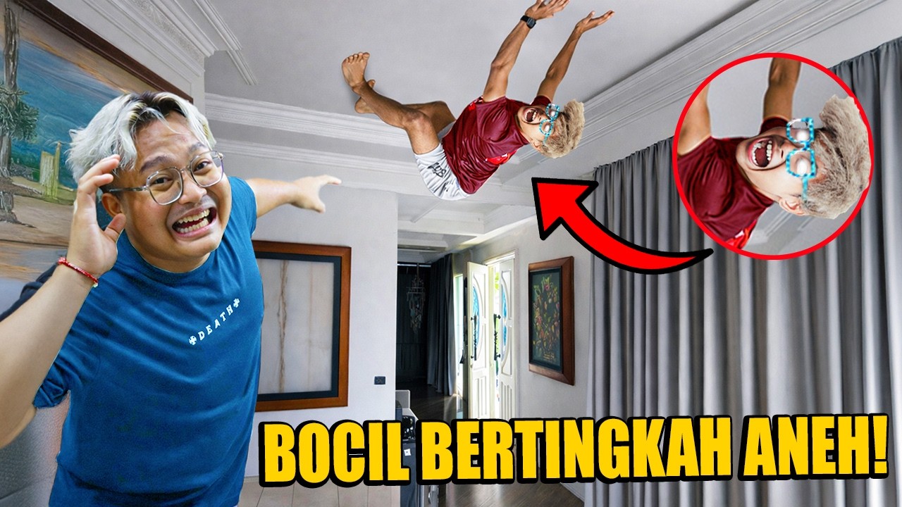 GAWAT!!! BOCIL JADI ANEH BEGINI MERANGKAK DI TEMBOK KARNA KESURUPAN!!!