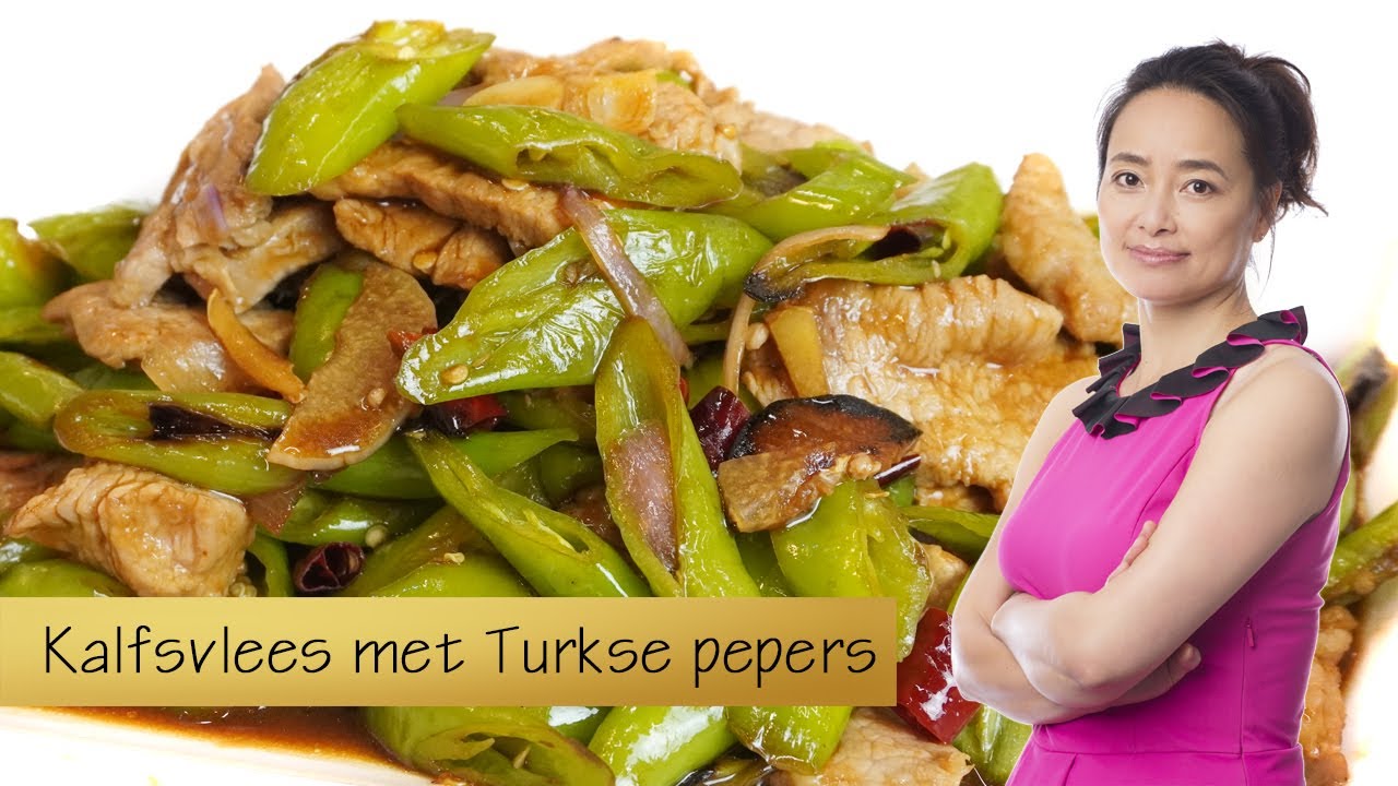 Kalfsvlees met Turkse pepers