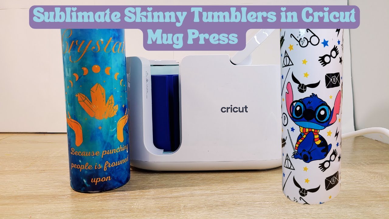 Sublimate Skinny Tumbler In Cricut Mug Press. Full Wrap