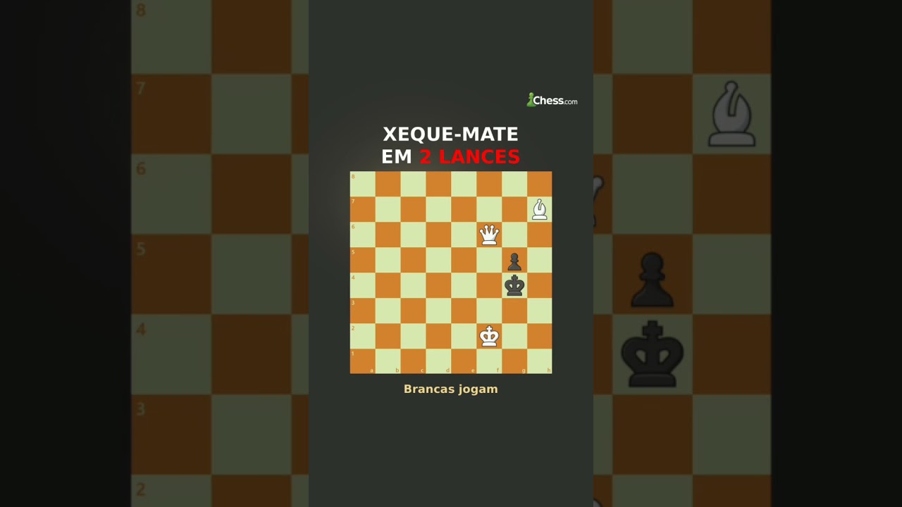 DESAFIO: Brancas jogam e dão XEQUE-MATE em 2 lances! 🤯 