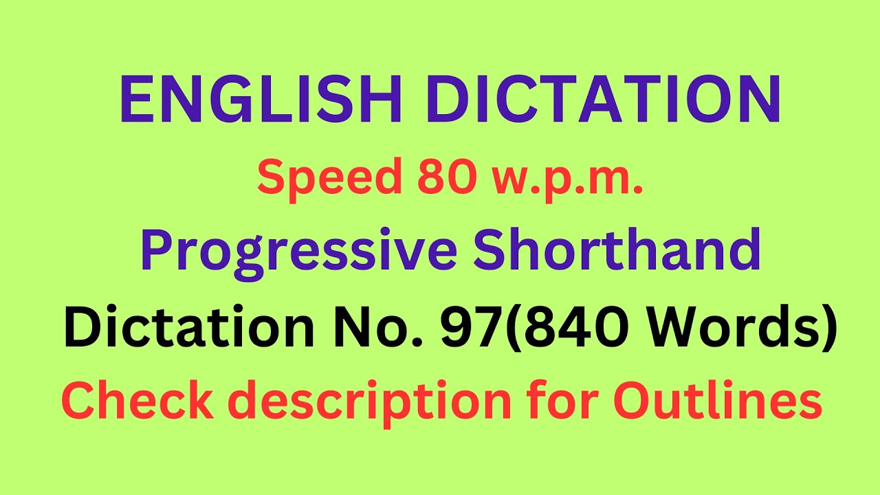 840 Dictation No 97