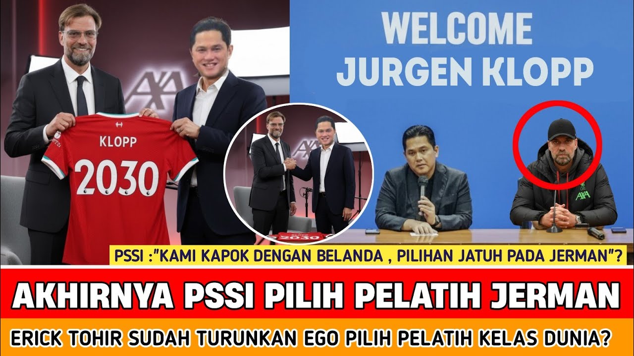 🔴 PILIHAN JATUH PADA JURGEN KLOPP‼️ PSSI ambil keputusan paling cerdas pilih pelatih kelas dunia??