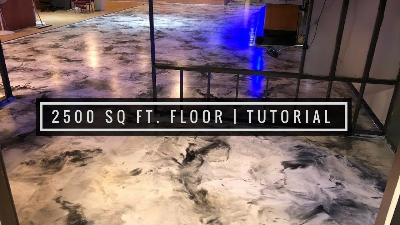 2,500 Sq Ft Metallic Epoxy Coating Over Existing Tile Floor