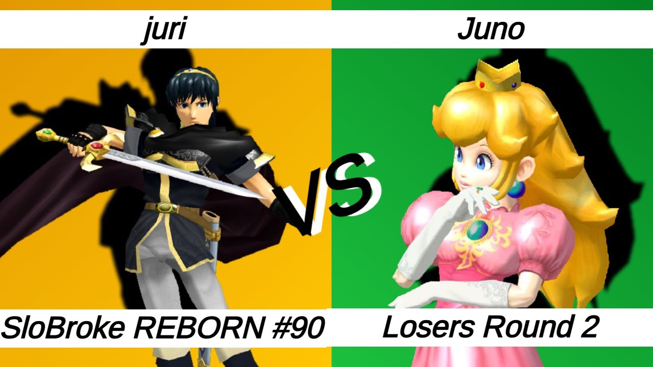 SloBroke REBORN #90 – Melee Singles LR2 – juri ⟮Marth⟯ vs Juno ⟮Peach⟯