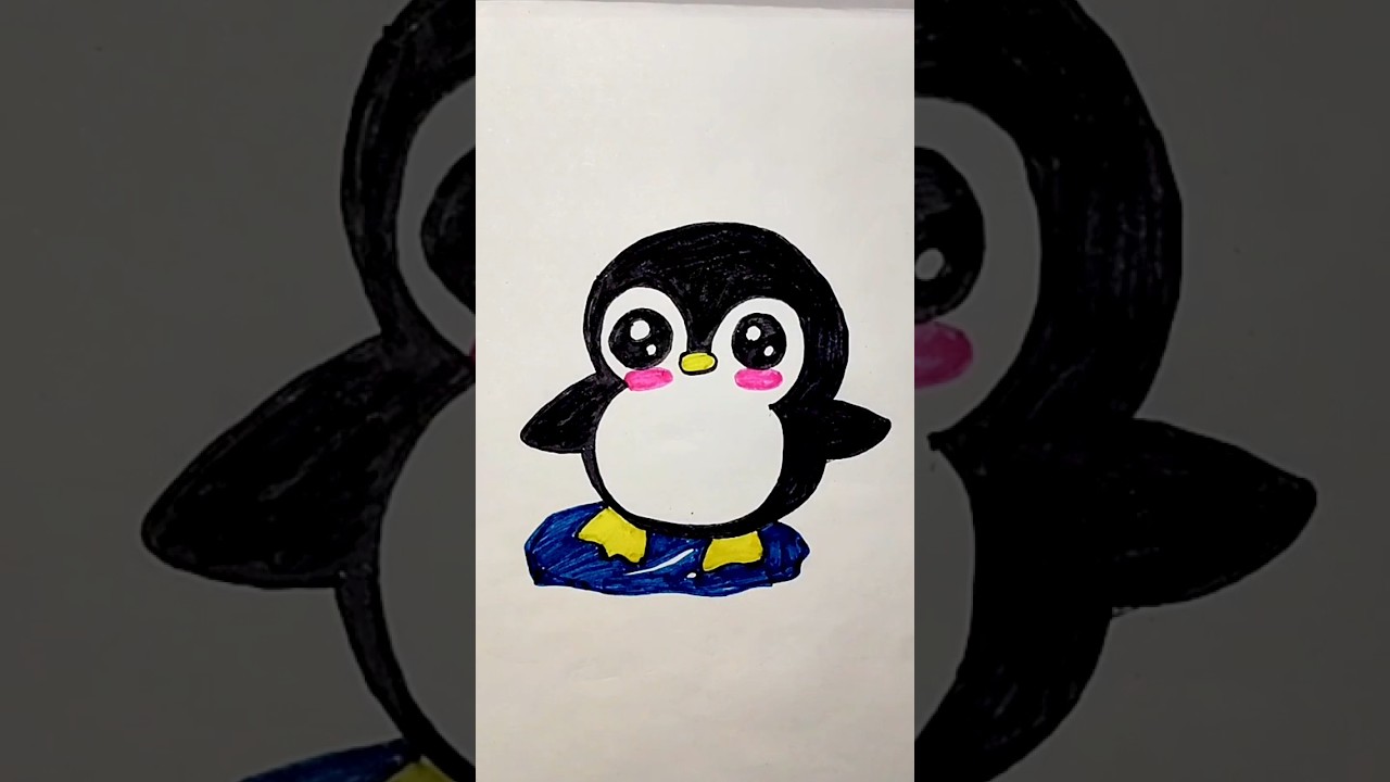 cute penguin drawing 🐧✨🧿