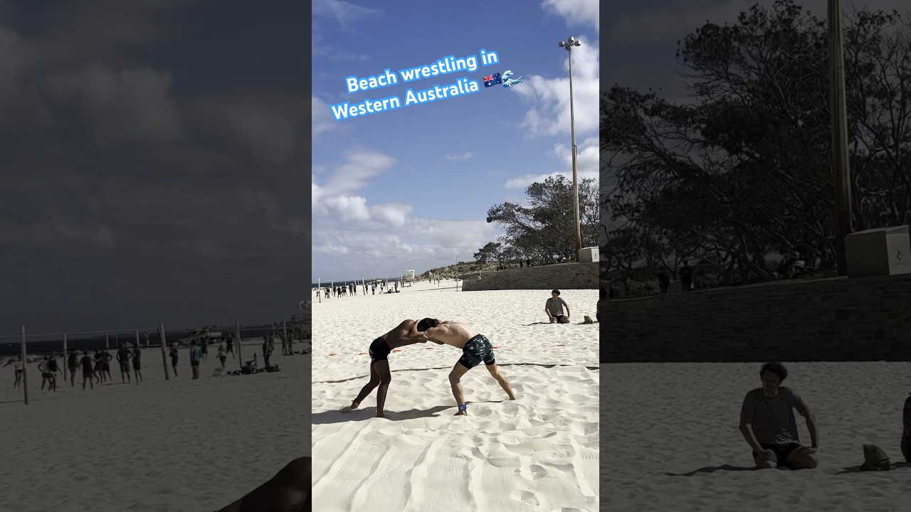 Beach Wrestling Western Australia ☀️🌊🇦🇺🏝 #bjj #wrestling #jiujitsu #grappling #beachwrestling