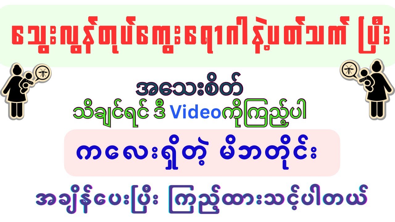 သွေးလွန်တုပ်ကွေးရောဂါနှင့် ပတ်သတ်၍ သိသင့်သော အချက်များ - dengue hemorrhagic fever ( DHF )