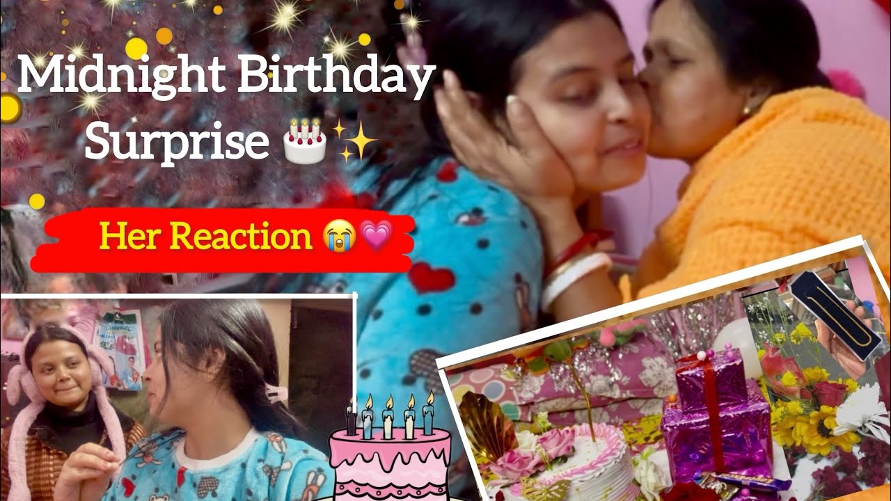 Midnight Birthday Surprise for My Maa 🎂🎁🥹| Her Emotional Reaction 💖🫶🏻[BIRTHDAY VLOG✨]