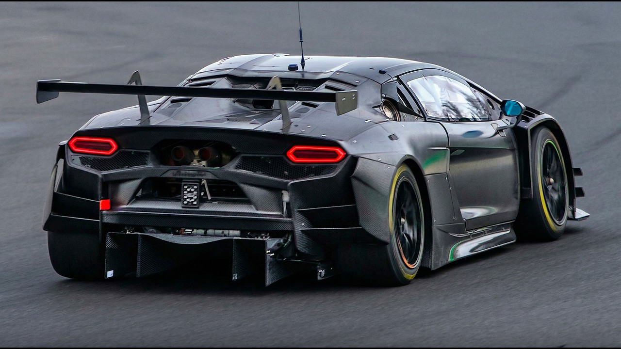 NEW 2026 Lamborghini Temerario GT3 racecar testing at Monza | RAW Flat-plane twin turbo V8 Sounds!