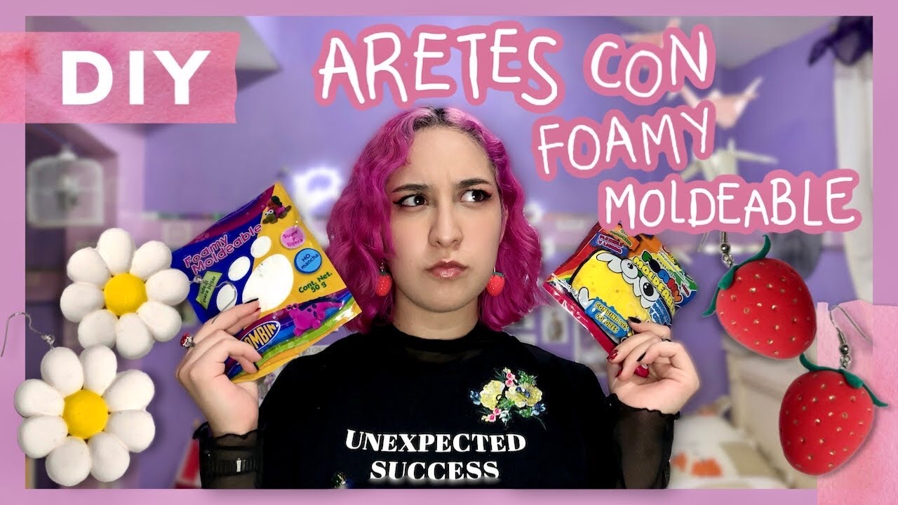DIY: Aretes con foamy moldeable! 🍓
