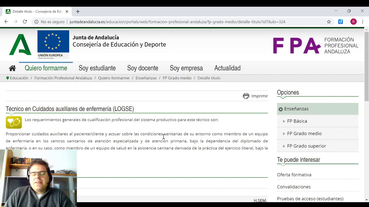 Notas de corte de la FP
