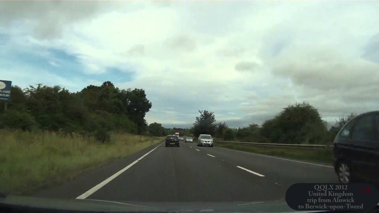0003 United Kingdom A1 trip from Alnwick to  Berwick upon Tweed - Street view car 2012 Driving