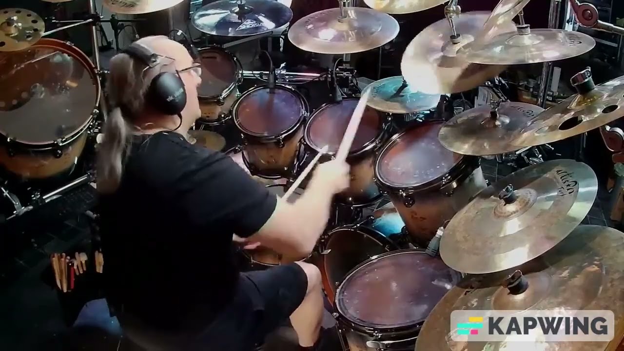 Kickass older man spittin fire on the drumset! Rock on! (Thomen Stauch, ex- Blind Guardian drummer)