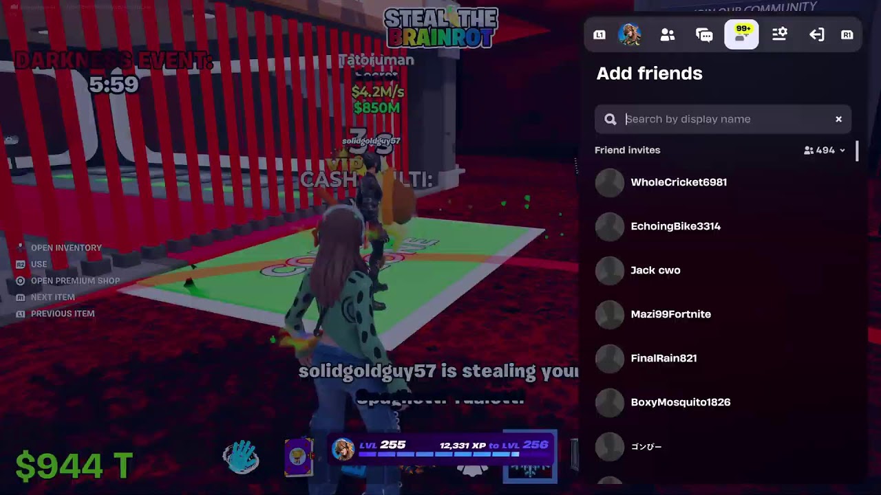 Trading steal the brainrot fortnite