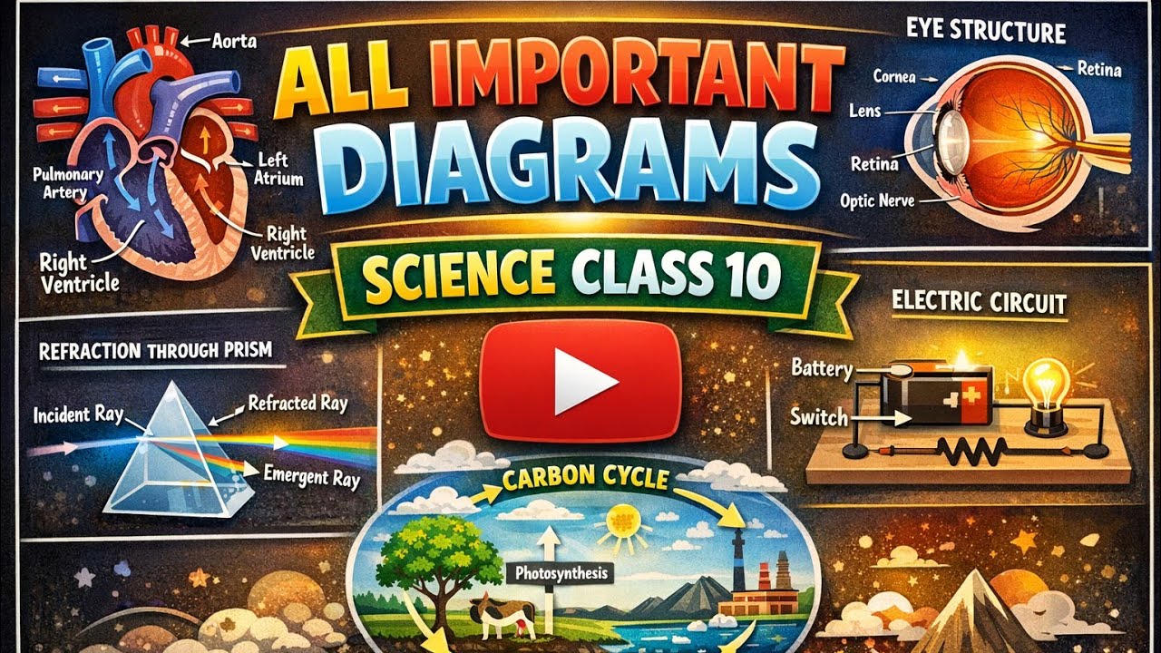 🔥 All important diagram of class 10th science #cbse #class10th 