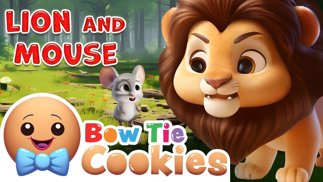 The Lion and The Mouse Story 🦁🐭 | Bedtime Stories for Toddlers | Bow Tie Cookies🍪