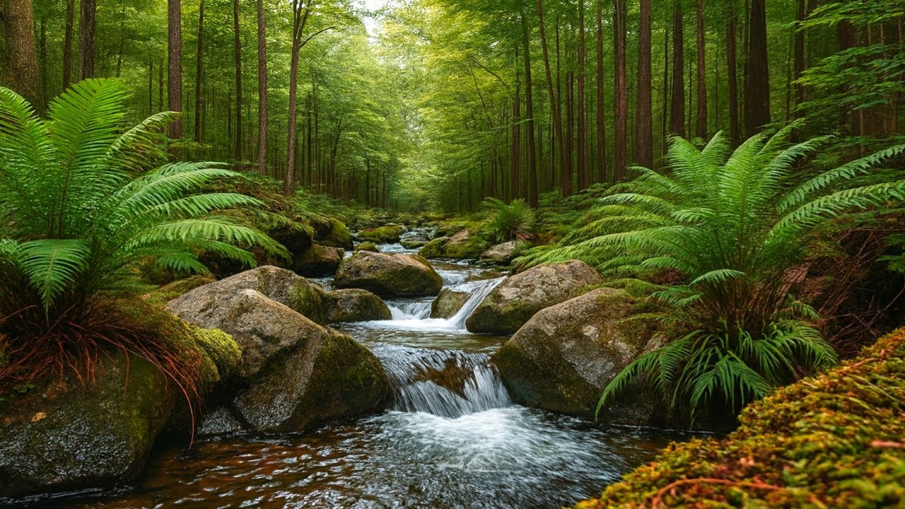 Relaxing Nature Sounds | Forest Stream Flow and Birds Chirping, Soothing ASMR