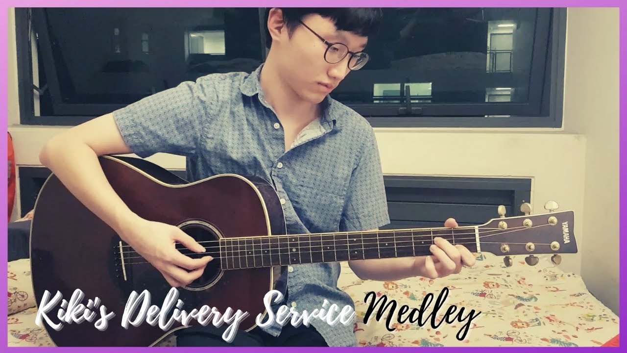 Kiki's Delivery Service OST Medley (Heartbroken Kiki & Mom's Broom) | Fingerstyle Guitar [TAB]