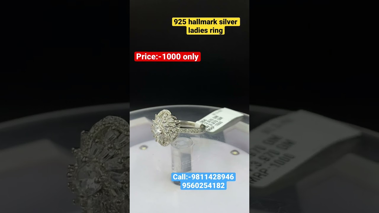 925 hallmark silver ladies ring 
