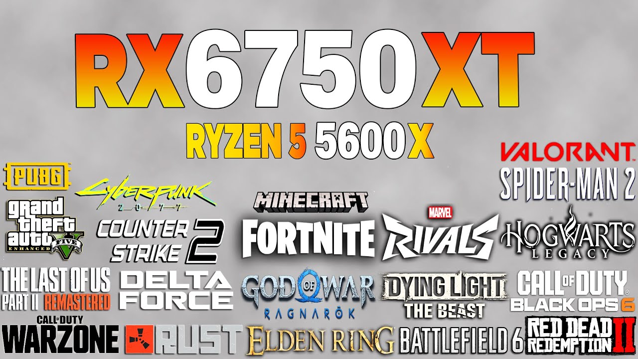 RX 6750 XT + Ryzen 5 5600x - Test in 21 Games