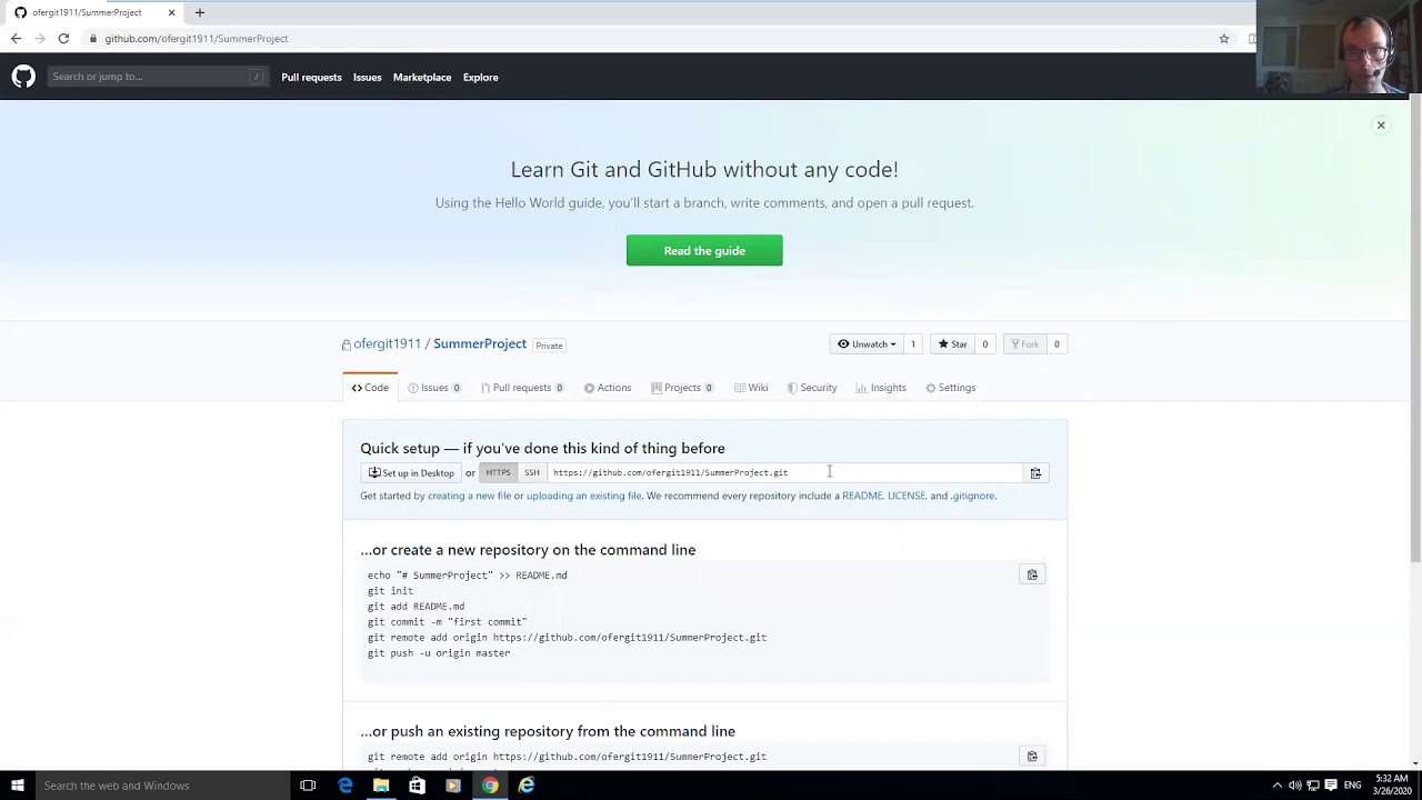 חבור GIT ו GITHUB