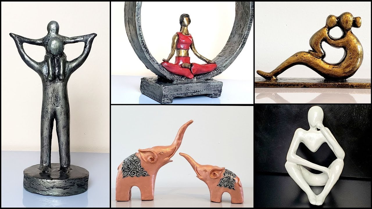 5 Easy home decor sculpture making ideas for beginners/art and craft/CreativeCat