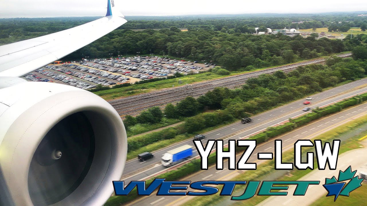 Westjet Boeing B737 MAX 8 Landing in London Gatwick