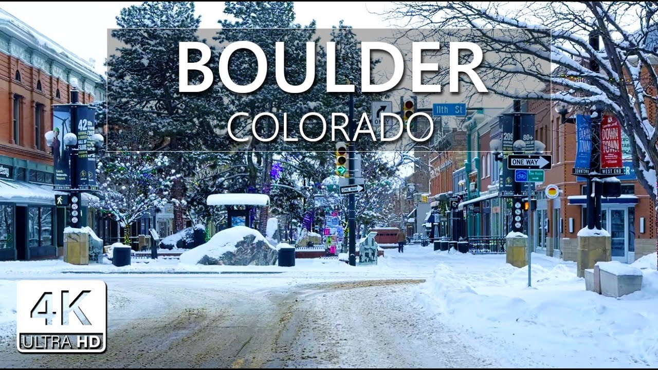 Boulder, Colorado USA - Winter Driving Tour - 4K UHD