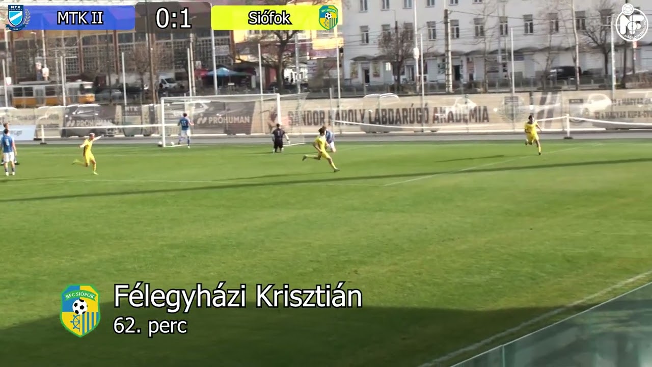Összefoglaló MTK II - Siófok (0:1) mérkőzésről