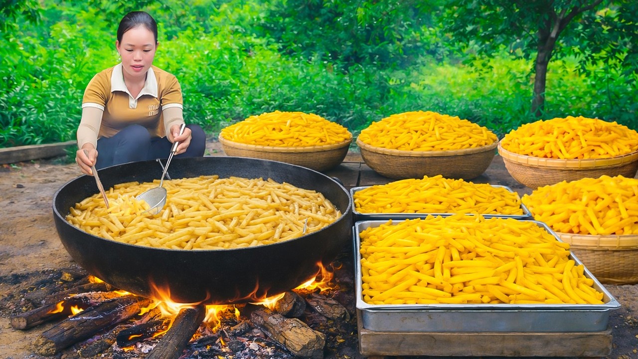 How to Make Perfect Crispy French Fries to Sell at Market | Simple Life