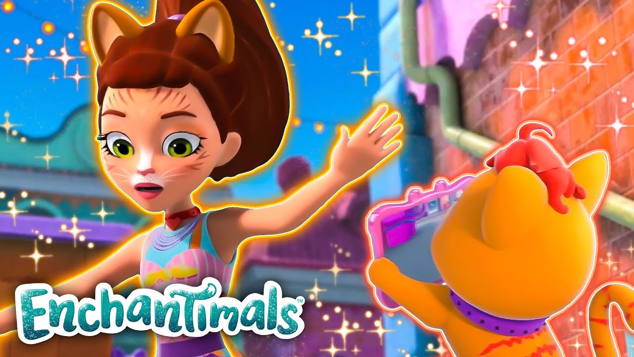 Enchantimals City Tails | Tarla Tabby's Stunt Performing Video Shoot!