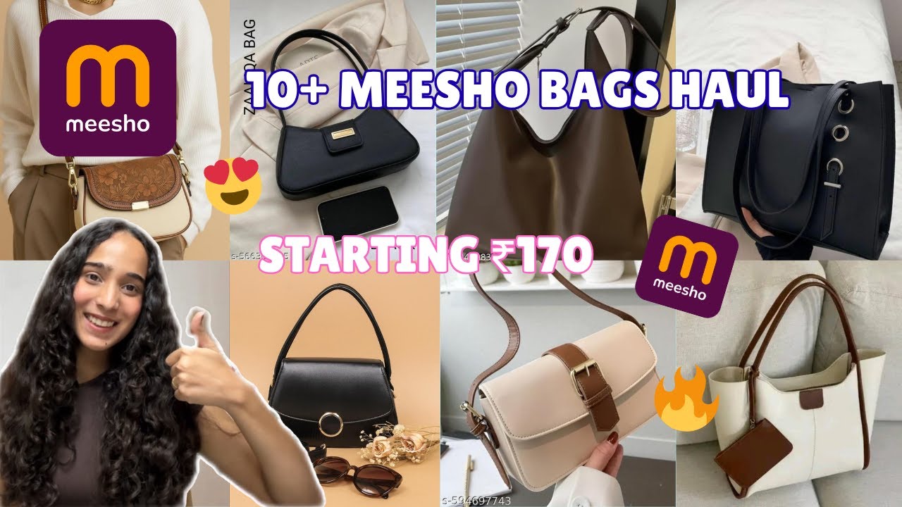 *HUGE* MEESHO BAG HAUL❤️ | TRENDY BAGS | STARTING ₹170🔥 | OFFICE, COLLEGE, SLING BAGS😍
