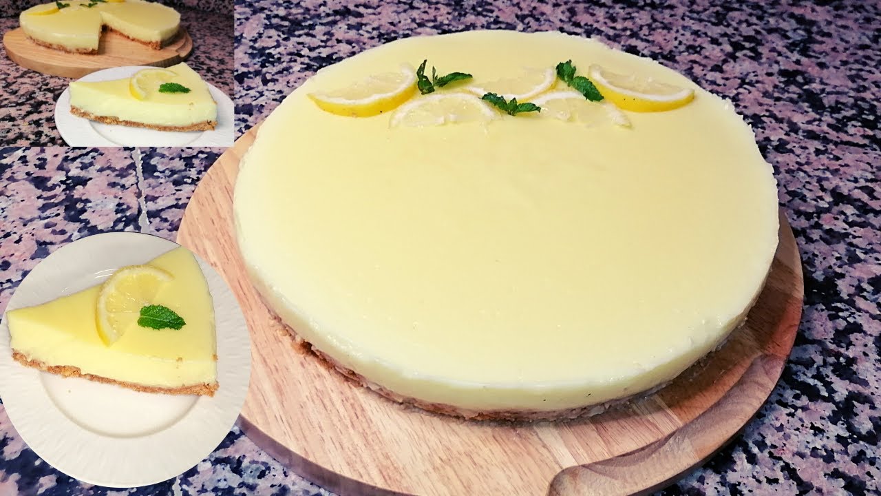 كيكة الليمون باردة 👌 بدون فرن بدون كريمة بدون فلان ولا جيلاتين أروع طورطة لعشاق الحامض 🍋 لا تفــوتكم