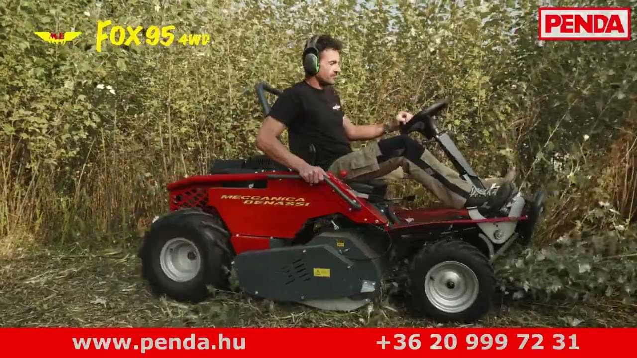 BENASSI FOX 95 4WD VÍZSZINTES TENGELYŰ FELÜLŐS SZÁRZÚZÓ FŰNYÍRÓ