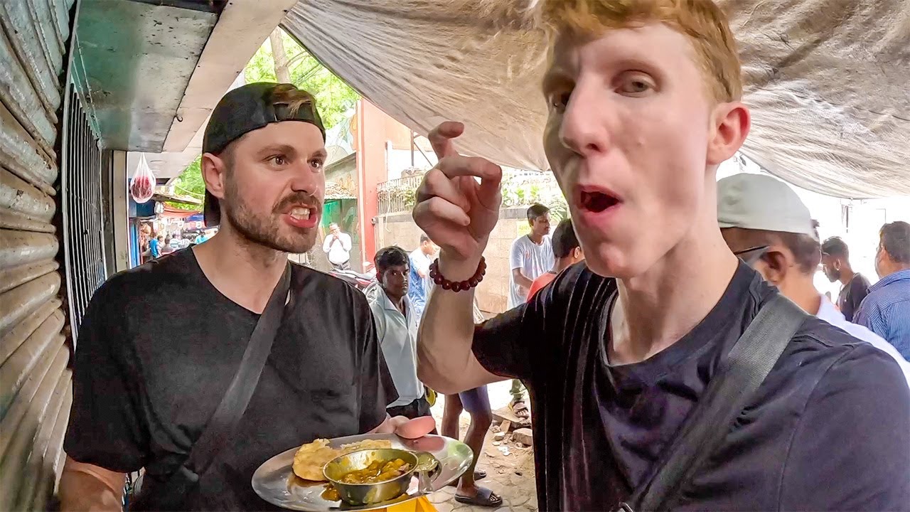 When friends eat all your Rs 10 ($0.12) Mattar Sabzi in Kolkata 🇮🇳 @chrismixxlewis
