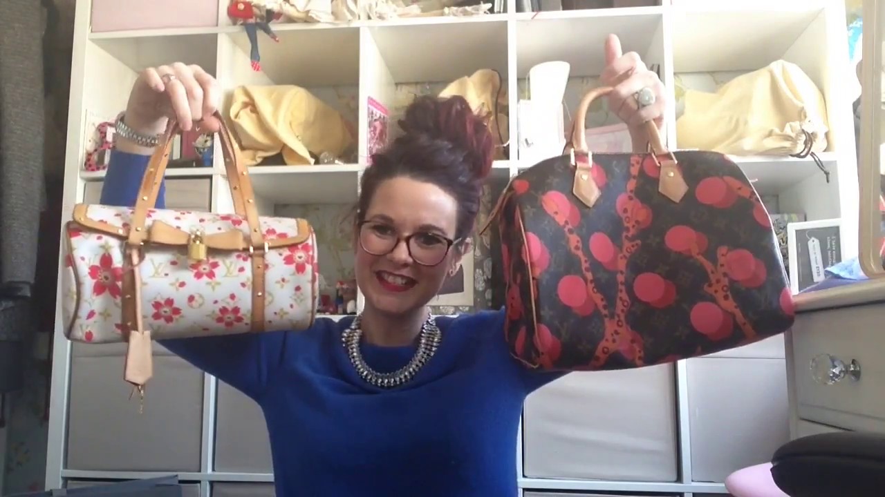 Unboxing and reveal of 2 limited edition bags Louis Vuitton ramages speedy & cherry blossom papillon