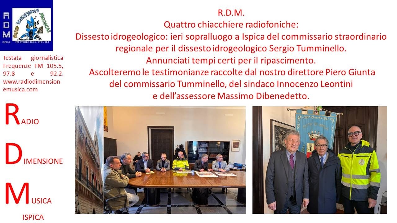 RDM QUATTRO CHIACCHIERE CON IL COMMISSARIO TUMMINELLO, IL SINDACO LEONTINI E L'ASSESSORE DIBENEDETTO