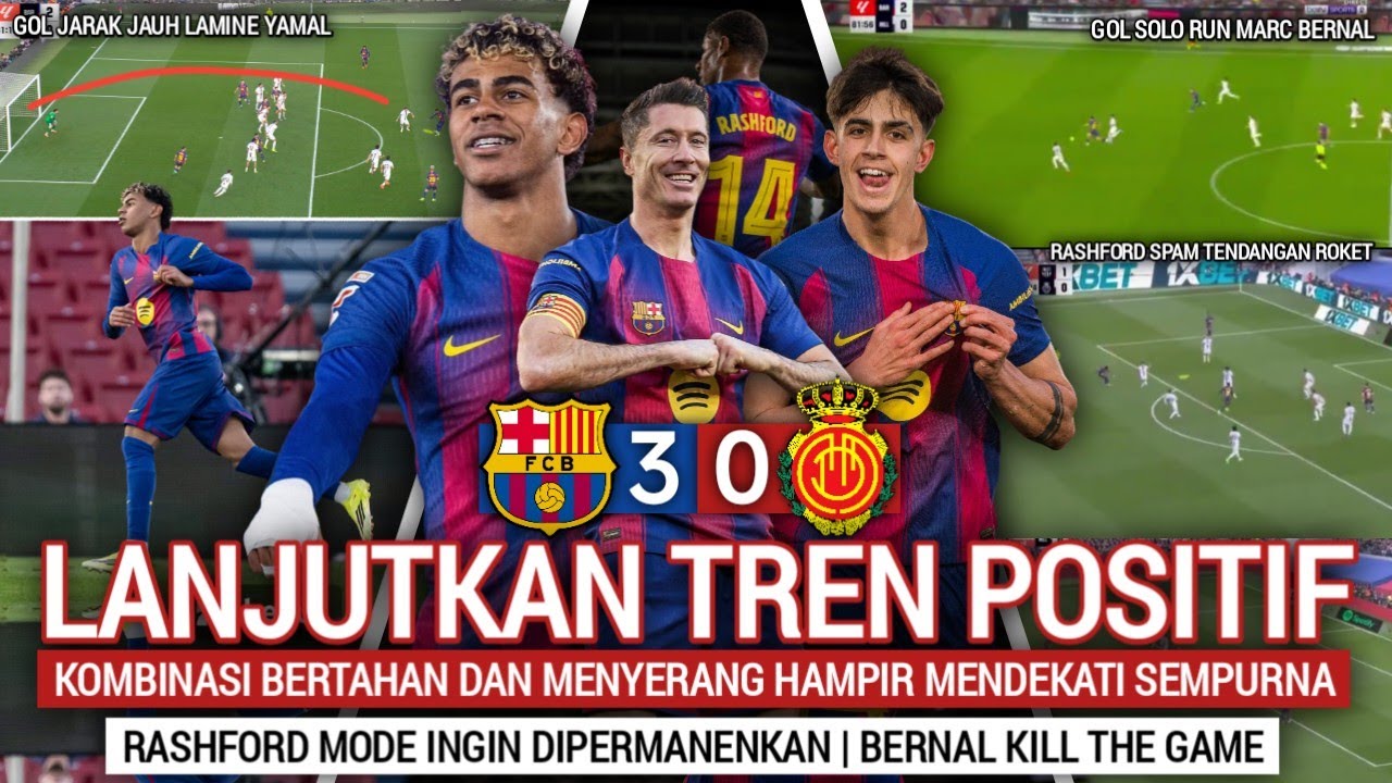 PEMAIN INTI & CADANGAN SAMA GACORNYA‼️Barcelona Kokoh Dipuncak Klasemen🔥 Lamine Yamal MVP 🏆