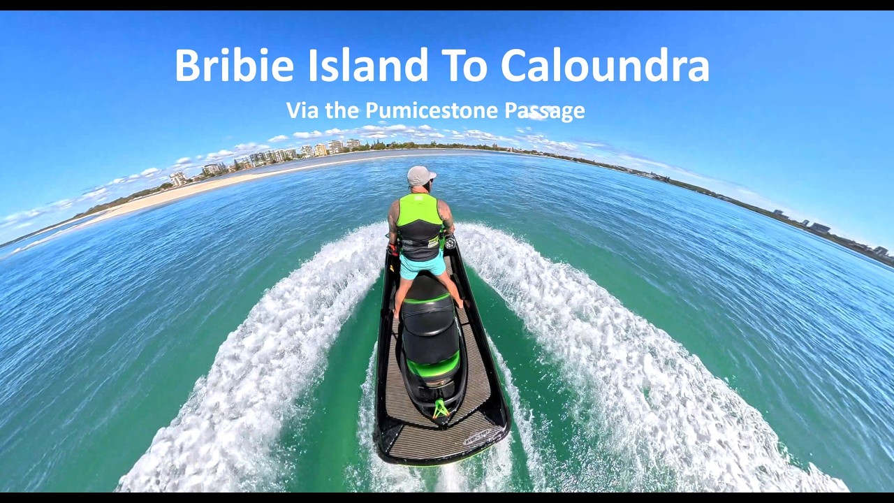 JETSKI travels Bribie Island to Caloundra - Lots of speed, and Jay gives the fast ski a go!