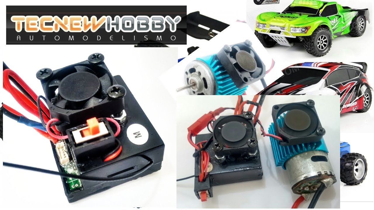 Cooler -ventoinha- para ESC e MOTOR a949 a959 a969 a979 Vortex Wltoys 1/18 PORTUGUÊS BRASIL