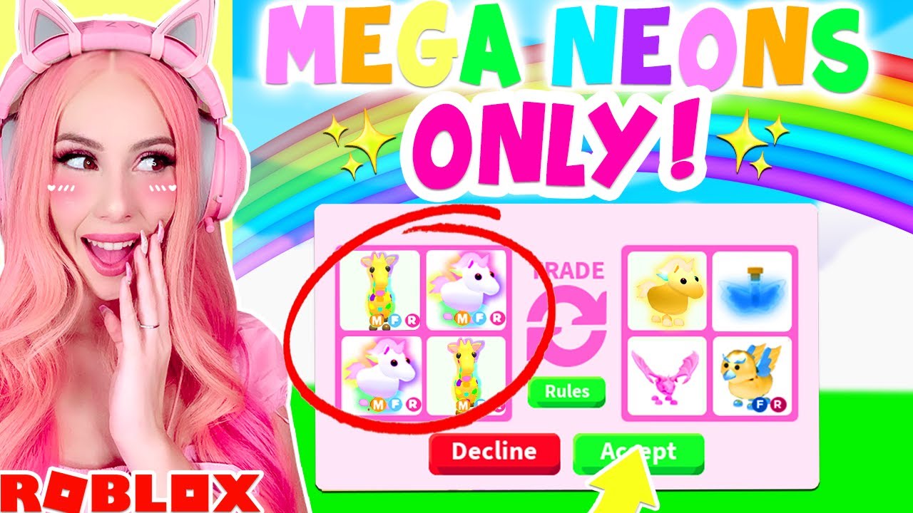I ONLY Traded *MEGA NEON PETS* In Adopt Me... Roblox Adopt Me